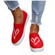 thumbnail image 4 of Zapatos de moda para mujer Zapatillas de lona planas con estampado de corazones informales Wmkox8yii 123q871, 4 of 7