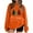 Orange, variant on Somuwie Clearance Women's Christmas Tree Letters Leopard Print Long Sleeve Loose Sweater Top Long Sleeve Round Neck Top