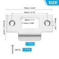 thumbnail image 2 of Uxcell Universal Latch Strike Plate with Screw for Door Silver, 2 of 6