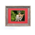thumbnail image 4 of BarnwoodUSA 11 by 14 Inch Signature Picture Frame for 8 by 10 Inch Photos - 100% Reclaimed Wood, Deep Red Mat, 4 of 8