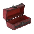 thumbnail image 3 of Vintage Square Jewelry Storage Box Handmade Wooden Decorative Display Case, 3 of 12