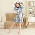 thumbnail image 4 of DIXRUYEE Bathrobes Belt Hooded Playful Polar Pals Creative Pattern, 4 of 8