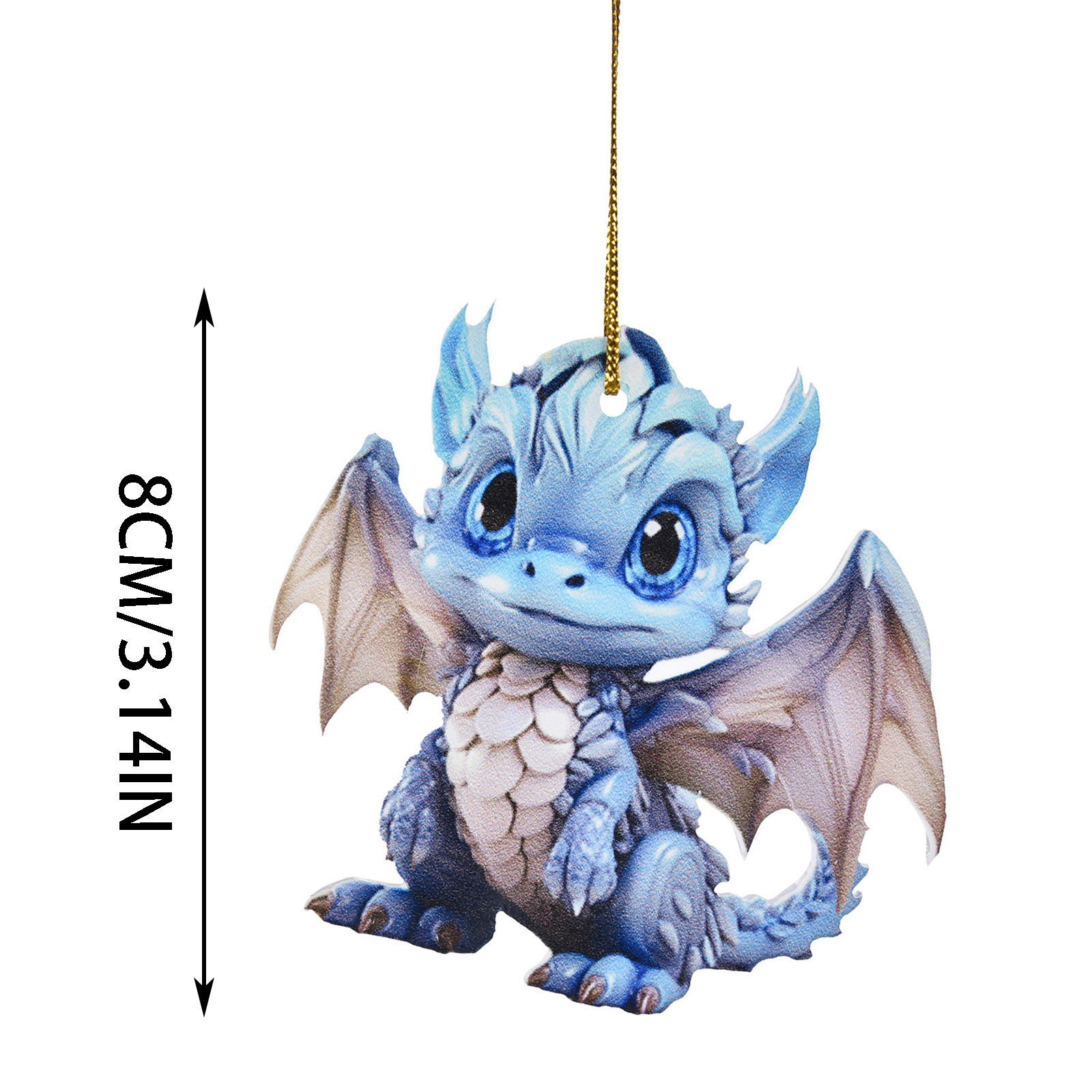 2D Adorable Flying Dragon Baby Christmas Ornament Unique Shape And ...