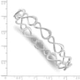 thumbnail image 2 of Primal Silver Sterling Silver 0.01 Cttw Diamond Infinity Symbol Bangle, 2 of 4
