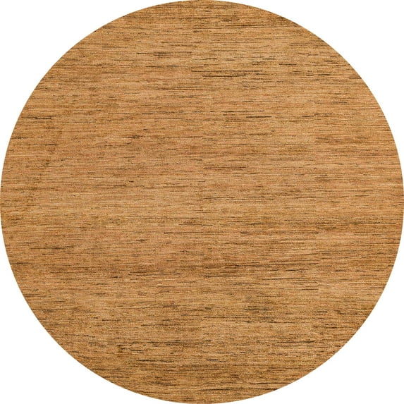 Ahgly Company Machine Washable Indoor Round Abstract Sedona Brown Area Rugs, 8' Round