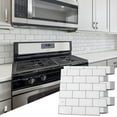 thumbnail image 2 of Art3d Peel and Stick Backsplash Tile, 10-Sheet Stick on Subway Tiles for Kitchem, Bathroom Back Splashes, 12"x12", Warm White with Gray Grout, 2 of 8