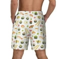 thumbnail image 3 of Sigee Sushi and Rolls Print Mens Swim Trunks with Compression Liner Quick Dry Swim Stretch Beach Shorts with Pockets,S-3XL, 3 of 7