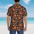 thumbnail image 4 of Susaid Turkey Bird Print Short Sleeve Shirts Button Down Casual Shirts Summer Beach Aloha Button Down Short Sleeve for Men ,XX-Large, 4 of 7