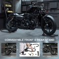 thumbnail image 3 of Black Motorcycle Stand - Universal Lift & Paddock Stand for Front/Rear Tires | 26.2" x 18.5" | Durable Steel Frame | Workshop & Garage Use, 3 of 7