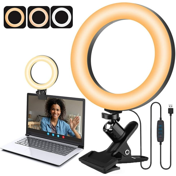 HQZY Clip on Ring Light,Small Laptop Ring Light Attachment for Zoom