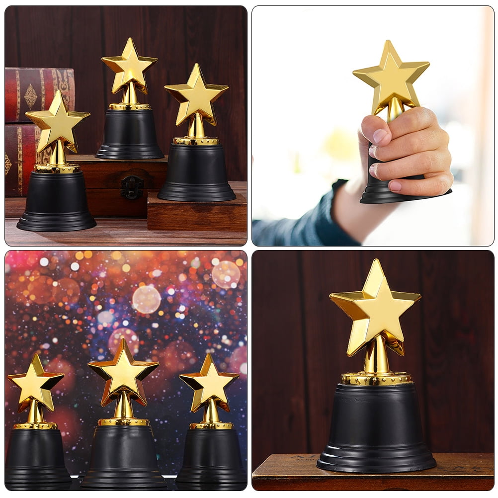 Star Trophy Kids Competition Award Plastic Prizes for Cup Mini Gifts Funny Adults Student Miniature Toy 9 Pcs