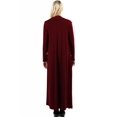 thumbnail image 2 of JED FASHION Women's Long Sleeve Maxi Cardigan with Side Pockets, 2 of 3