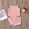 thumbnail image 4 of ibuvkizy Toddler Baby Girl Tank Top Sets Summer Baby Girl Outfits Clothes,Newborn Baby Sleeveless Color Cotton Tank Vest+Shorts Clothes Set,Gifts for Her, 4 of 9