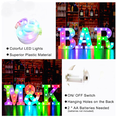 thumbnail image 2 of Lumières de Marquise LED Colorées avec Télécommande Panneaux de Marquise pour Fête Décoration de Bar pour la Maison --- Multicolore V, 2 of 7