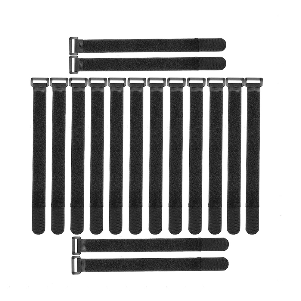 [16 Pack] Cable Straps 12 inch, Reusable Fastening Cable Ties Set