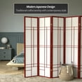 thumbnail image 2 of Red Lantern 6 ft. Tall Eudes Shoji Screen - Rosewood - 6 Panels, 2 of 6