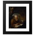 thumbnail image 2 of Gerrit Dou 15x18 Black Modern Framed Museum Art Print Titled - A Hermit Praying (1670), 2 of 5