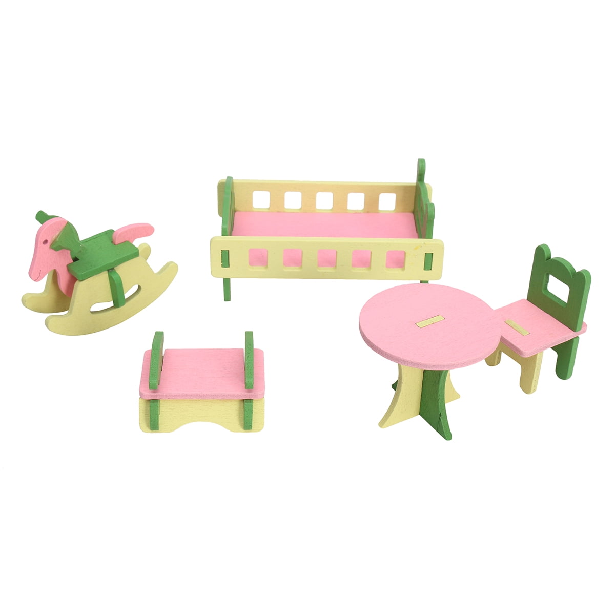 4 Lots Wooden Dolls House Miniature Accessory Home Furniture Children Toys Gifts