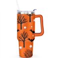 thumbnail image 2 of Halloween Ghost Insulated Tumblers Happy Halloween Tumbler Cup with Straw,Thermal with Lids for Hot and Cold Drinks for Outdoor Sports Wedding 40 oz Boo Tumbler, 2 of 7