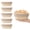 6.5"-Oval Basket Set-6 PCS, variant on 6.5 Inch Banneton Bread Proofing Basket Oval Mini Set Of 6 Small Sourdough With Liner Rattan Baking Supplies For Home