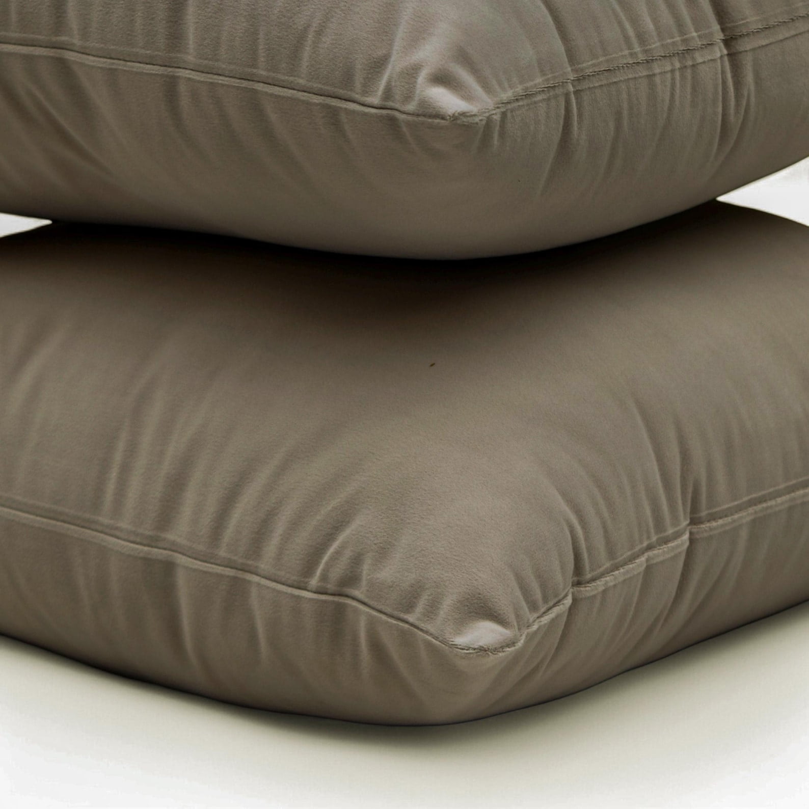 Taupe Luxury Lumbar Pillow Cover 12"x16" | Pack of 2 Modern Velvet Oblong Pillow Cover Solid | Plain Solid Pillowcases for Bed, Couch & Sofa, Modern Home Décor - Taupe Velvet Dream