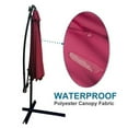 thumbnail image 4 of 10 FT Outdoor Patio Umbrella, Solar Powered LED Lighted Sun Shade Market Waterproof 8 Ribs Umbrella with Crank and Cross Base, Outside Patio Umbrella for Garden Deck Backyard Swimming Pool, Burgundy, 4 of 7
