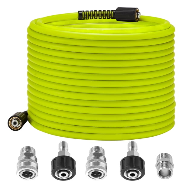 Manguera para lavadora a presión M MINGLE, adaptador de acero inoxidable de 15 m, 3600 PSI