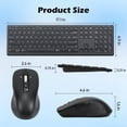 thumbnail image 2 of CITLLA M9300 Wireless Keyboard Mouse Combo, Scissor-Switch Keys, 2-in-1 USB Receiver and Dual Bluetooth, Multi Device Silent Design for PC, Computer, Laptop, MacBook and iPad., 2 of 7