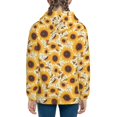 thumbnail image 6 of Pofeuu Brown Leaf Pattern Sunflower Print Teenage Zipper Hoodie Sweatshirts Hooded Casual Jackets With Pocket For Boys Girls-Small, 6 of 6
