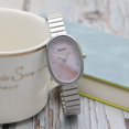 thumbnail image 1 of Reloj de cuarzo de lujo con forma ovalada para mujer, Mini caja con esfera de números romanos pequeños, relojes de banda de Metal completa, reloj de pulsera de nicho qym unisex, 1 of 2