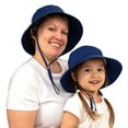 thumbnail image 7 of Jan & Jul Newborn Sun-Hat Boy, UPF 50 Protective Cotton, Adjustable (S: 0-6 months, Navy), 7 of 7