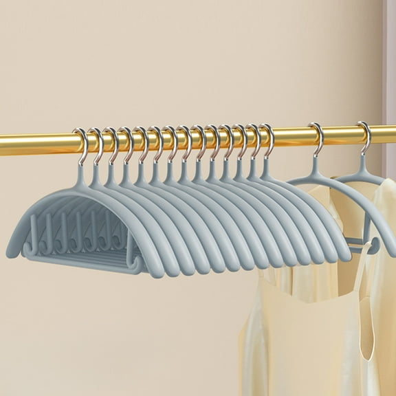 10-Pack Velvet Non-Slip Clothes Hangers with Chrome Hooks | Thickened Velvet-Coated Hangers for No Shoulder Marks | Space-Saving Round Design | 10 lb Capacity | 7 Colors Available