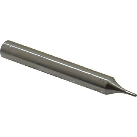 

Made in USA 0.04 Diam 0.06 LOC 2 Flute High Speed Steel Ball End Mill