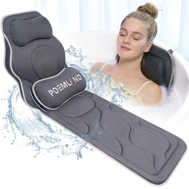 Almohada de baño para todo el cuerpo Poemland Luxury para bañera gris