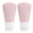 thumbnail image 1 of EeaseMX 2 botellas portátiles de silicona para almacenamiento, recipientes para gel desinfectante y limpiador, ideales para viajes al aire libre (60 ml, rosa)., 1 of 8