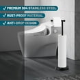 thumbnail image 2 of Toilet Paper Holder Stand, Toilet Paper Holder Free Standing with Stable Weighted Base, Water Proof & Rustproof Toilet Paper Stand Black, Large Capacity Free Standing Toilet Paper Roll Holder, 2 of 7
