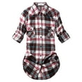 thumbnail image 2 of Matchstick Women Long Sleeve Flannel Plaid Checked Shirt (XS-XXL), 2 of 5