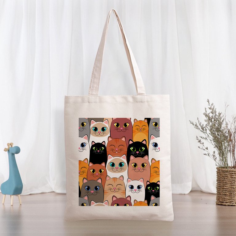 Women's canvas bag Cotton Tote Bag, Lightweight Medium Reusable