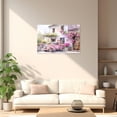 thumbnail image 4 of ZHONGYUTONG Farmhouse Truck Wall Art Pink Canvas Rustic House Picture Country Car and Flower Painting for Living Room Decor Framed (16.00" x 24.00"), 4 of 5