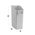thumbnail image 2 of 13 Gallon Gray Slim Tall Plastic Industrial Trash Cans for Kitchen and Restaurant, 2 of 7
