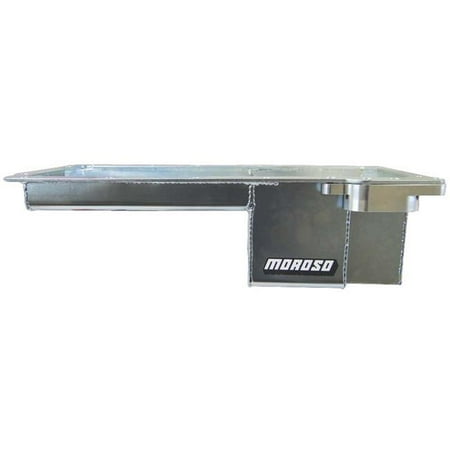 Moroso 20147 Oil Pan - Rear Sump - Remote Filter - Steel Wet Sump - 6 Quart Capacity