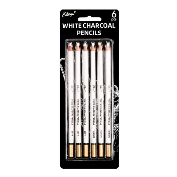 said 6Pcs White Charcoal Pencils Sketch White Pencils Drawing Pencils Sketching Pencils