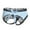 Blue, variant on Briefs for Women Low Waist Seductive Open Buttocks Hollow Breathable Sexy Bow Transparent Underwear