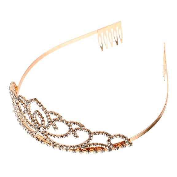 HEANUJJ Red Metal tiara Crown for Women with Side Combs Perfect for Wedding Decoration Lightweight and Durable 3.54 inches