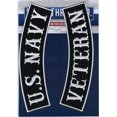 thumbnail image 5 of US Navy Veteran Rockers 12" | IFC Rail Road Military Vet Top Bottom Rocker Patch | Large Embroidered Iron On Motorcycle Jacket Patches | 2pc. Set - by Nixon Thread Co., 5 of 5