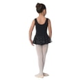 thumbnail image 2 of Danshuz Girls Black Tank Sparkling Dots Mesh Layer Dance Dress 6X-7, 2 of 3