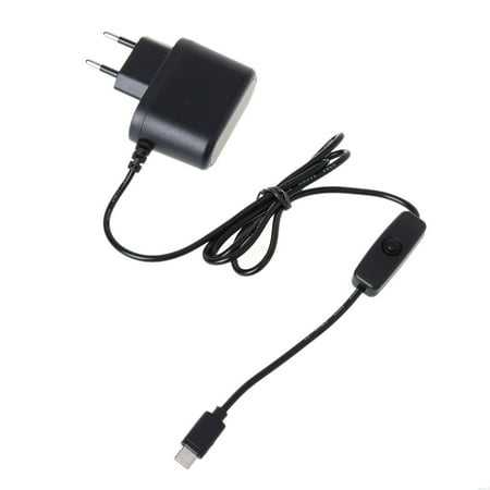 

USB C 5V 3A Type C Power Adapter with ON/OFF Switch for Raspberry Pi 4 Model B