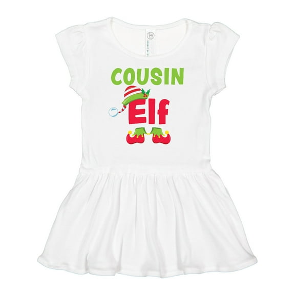 Inktastic Christmas Cousin Elf Girls Baby Dress