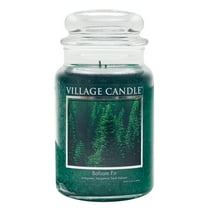 Village Candle Balsam Fir Scented Candle, Large 21.25 oz Apothecary Jar