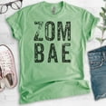 thumbnail image 2 of Zombae Shirt, Unisex Women's Shirt, Horror T-shirt, Funny Zombie Shirt, Bae Shirt, Heather Apple Green, Small, 2 of 6